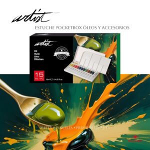 ESTUCHE 15 PZAS POCKETBOX PINTURA AL OLEO 12 ML