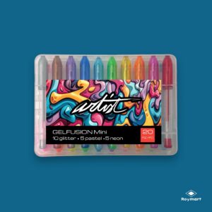 MALETA SUPER MINI 20 BOLIS GEL ,3 TINTAS