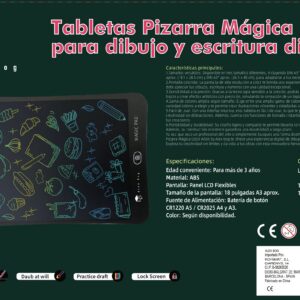PIZARRA MAGICA LCD A5 COLOR,5 COLORES