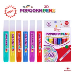 SET 6 ROTULADORES POPCORN 3D