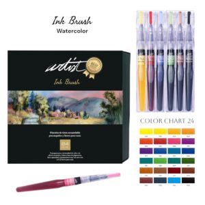 ESTUCHE 24 ROTULADORES PINCEL ARTIST INK BRUSH ACUARELABLES