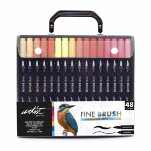 MALETIN 48 ROTULADORES FINE BRUSH CREATIVE 2 PUNTA