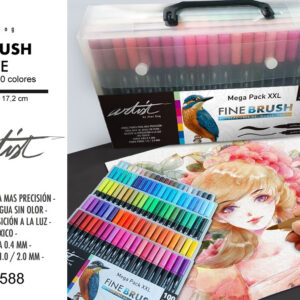 MEGAPACK XXL 100 ROTULADORES FINE BRUSH 2 PUNTA