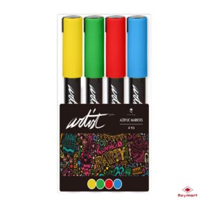 ESTUCHE ACRILICOS GAMA ARTIST,4 COLORES PARCHIS