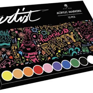 ESTUCHE ACRILICOS GAMA ARTIST,12 COLORES