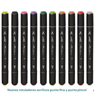 ESTUCHE ACRILICOS DOBLE PUNTA ARTIST,12 COL