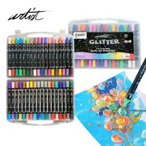 ESTUCHE 36 ROTUL. 2 EN 1 72 COLORES GLITTER MARKERS