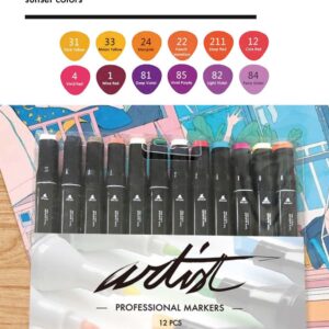 ESTUCHE GAMA ARTIST 12 ORANGE,RED,VIOLET COLORS