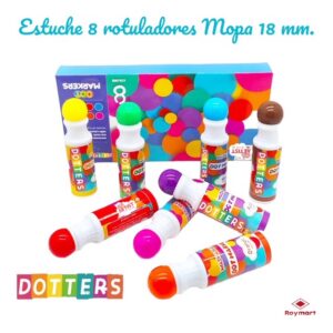 ESTUCHE 8 COLORES DOTTERS MOPA MI PRIMER MARKER