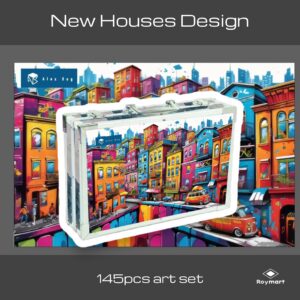 SET ART STUDIO ALUMINIO 145 PIEZAS HOUSES