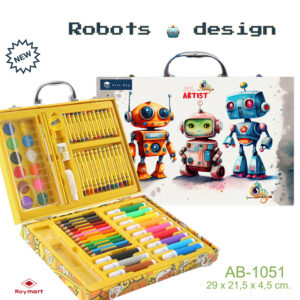 SET ART STUDIO 68 PIEZAS THREE ROBOTS