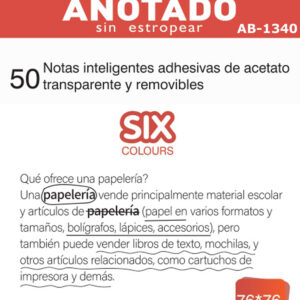 PAQUETE 50 NOTAS INTELIGENTES ACETATO TRANSPARENTE