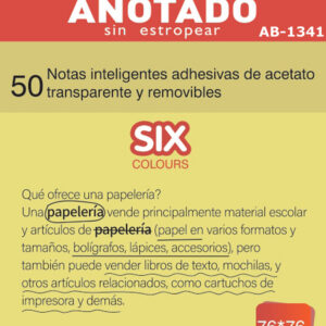 PAQUETE 50 NOTAS INTELIGENTES ACETATO VERDE FLUOR