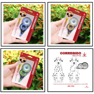 CINTA CORRECTORA CORREGIDO 12 MTS.,3 COLORES