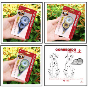CINTA CORRECTORA CORREGIDO 12 MTS.,3 COLORES
