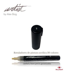 ESTUCHE 12 ROTUL.ACRILICO S NEGRO