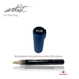 ESTUCHE 12 ROTUL.ACRILICO B108 AZUL MEDIO