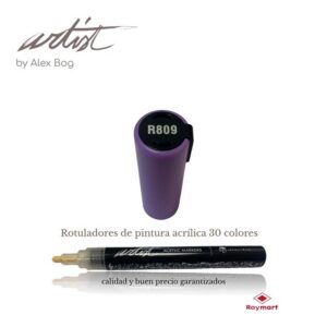 ESTUCHE 12 ROTUL.ACRILICO R809 LILA