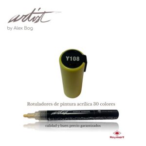 ESTUCHE 12 ROTUL.ACRILICO Y108 AMAR. FLUOR