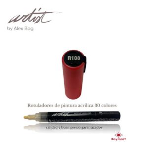 ESTUCHE 12 ROTUL.ACRILICO R108 ROJO PASION