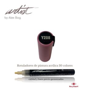 ESTUCHE 12 ROTUL.ACRILICO Y208 ROSA PASTEL