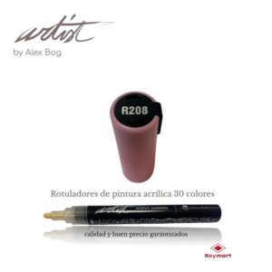 ESTUCHE 12 ROTUL.ACRILICO R208 ROSA CHICLE