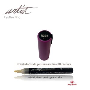 ESTUCHE 12 ROTUL.ACRILICO R207 FRAMBUESA