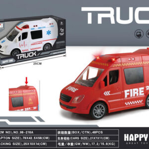 FURGONETA AMBULANCIA,BOMBEROS LUZ Y SONIDO,2 MODELOS