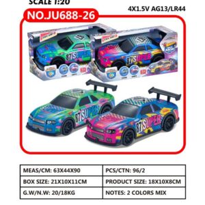 COCHE FRICCION TIPO INDYCAR ,2 COLORES