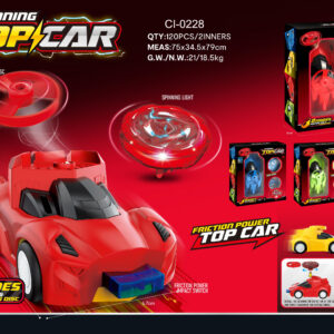 SPINNING FRICCION CAR CON DISCO VOLADOR,4 COL.