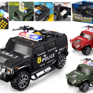 HUCHA FURGON CON HUELLA DIGITAL , 3 COLORES