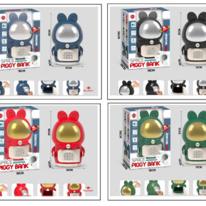 HUCHA INFANTIL PIGGY BANK CON LUZ Y SONIDO,4 COL.