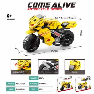 MAQUETA 286 PZAS CONST MOTO GOLDEN DRAGON AMARILLA