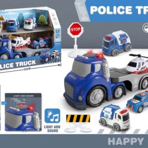 CAMION POLICE TRUCK CON COMPLEMENTOS LUZ Y SONIDO