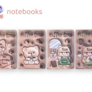 EXP.12 LIBRETAS 3D COFEE BEAR,4 DISEÑOS