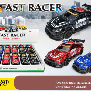 EXP.12 COCHES POLICIA PULL BACK ESCALA 1:36,3 COL.