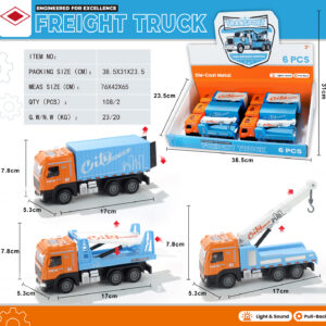 EXP.6 CAMIONES CITY PULL BACK LUZ Y SONIDO ,3 MOD.