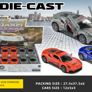 EXP.12 COCHES PULL BACK ESCALA 1:32 SPORT,3 COL.