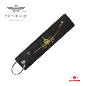 LLAVERO TELA BORDADO AIR VINTAGE PILOT WITH PLANE