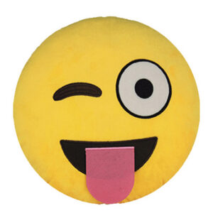 COJIN EMOTICONO GUIÑO 32 CMS.