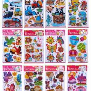 SET 12 LAMINAS 3D ADHESIVAS ROOM DECOR SELF SURT.