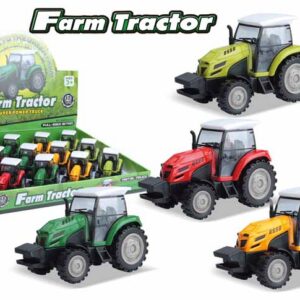 EXPOSITOR 12 TRACTORES PULL BACK,3 COLORES SURTIDO