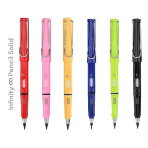 BOTE PVC 30 LAPICES INFINITOS 6 COLORES SOLIDOS