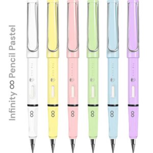 BOTE PVC 30 LAPICES INFINITOS 6 COLORES PASTEL