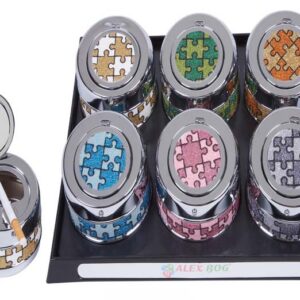 EXPOSITOR 6 CENICEROS METAL COL.PUZZLE