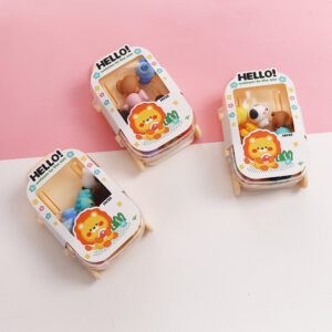 EXP.12 SETS CON 10 GOMAS 3D ANIMALES DEL ZOO