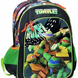 MOCHILA OVAL 3 CREMALLERAS TORTUGAS NINJA GRANDE