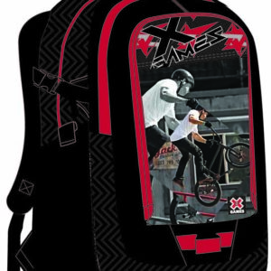 MOCHILA OVAL ROJO/NEGRA XGAMES