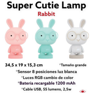 LED LAMP RABBIT GAFAS RGB 8 CAMBIOS COLOR ,3 COL.
