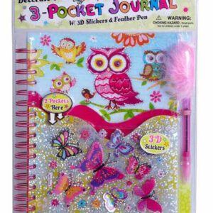 CARPETA FASTENER CON LIBRETA Y BOLI,COL.BUHOS